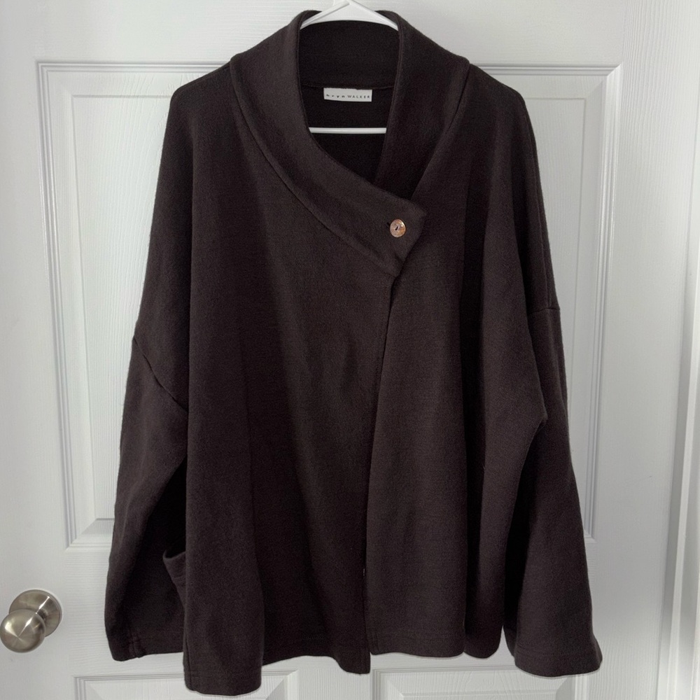 bryn Walker Brown Wool Wrap Jacket Women’s size L
